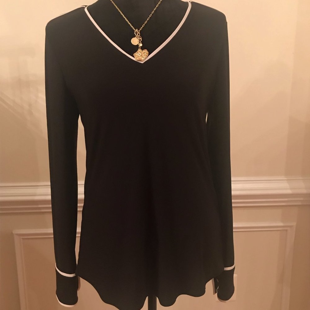 White House Black Market-V Neck Blouse